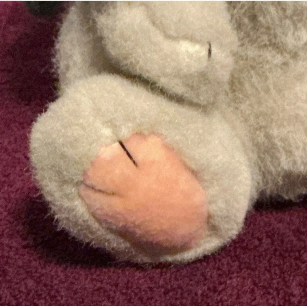 Vintage‎ 1994 Applause Baby Lop Earned Rabbit #53585, Gray And Black, 7.5